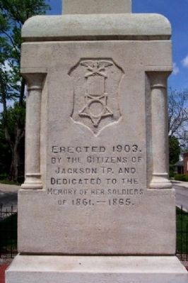 LaFayette-Jackson Twp Civil War Memorial [south face] image. Click for full size.