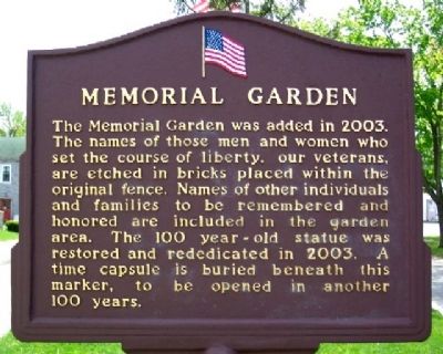 LaFayette-Jackson Twp Memorial Garden Marker (Side B) image. Click for full size.