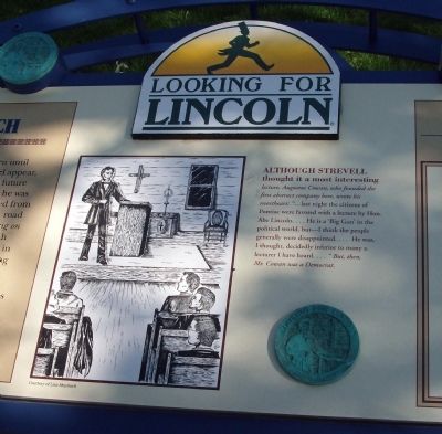 Center Section - - Lincoln Speaks at Church Marker image. Click for full size.
