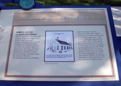 Right Section - - Lincoln Speaks at Church Marker image. Click for full size.