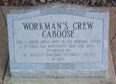 Workman's Crew Caboose Marker image. Click for full size.