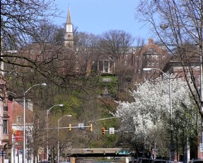 The campus of Lafayette College , on College Hill, above downtown Easton image. Click for full size.