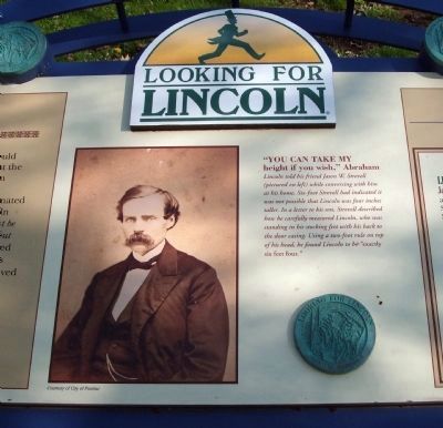 Middle Section - Lincoln Visits Strevell Marker image. Click for full size.