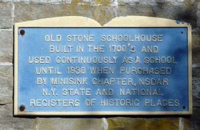 Old Stone Schoolhouse Marker. Click for full size. Old Stone Schoolhouse Marker image. Click for full size.