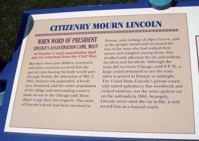 Left Section - - Citizenry Mourn Lincoln Marker. Click for full size. Left Section - - Citizenry Mourn Lincoln Marker image. Click for full size.