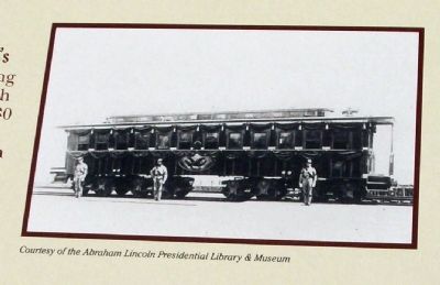 Right Section - - Photo - Lincoln's Funeral Train Car " The United States " image. Click for full size.