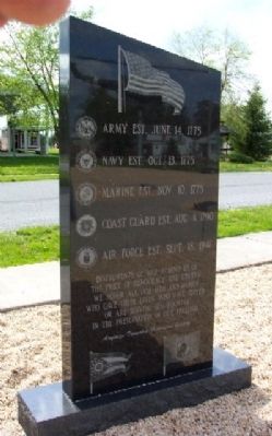 Harrod Veterans Memorial Park Marker (Back) image. Click for full size.