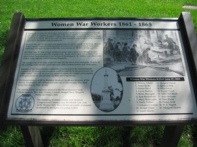 Women War Workers 1861 - 1865 Marker image. Click for full size.
