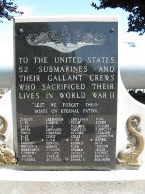 United States Submarine Crews Memorial Marker image. Click for full size.