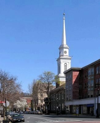 Wide view of the First Reformed Church Marker. Click for full size. Wide view of the First Reformed Church Marker image. Click for full size.
