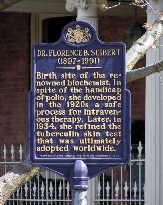 Dr. Florence Seibert Marker image. Click for full size.