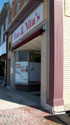 Burkhart Building and Marker. Click for full size. Burkhart Building and Marker image. Click for full size.