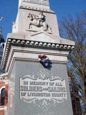 Civil War Memorial - Livingston County Illinois Marker image. Click for full size.