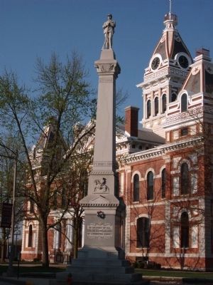 Full View - - Civil War Memorial - Livingston County Illinois Marker image. Click for full size.