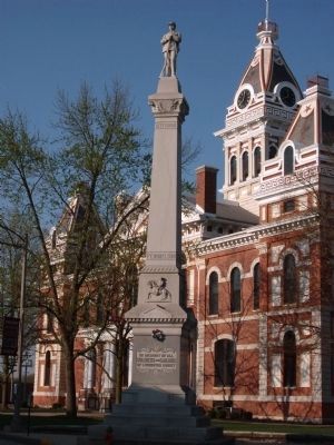Full View - - Civil War Memorial - Livingston County Illinois Marker image. Click for full size.