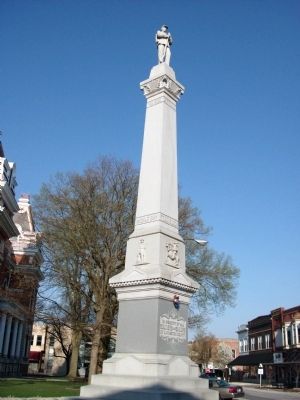 Left View - - Civil War Memorial - Livingston County Illinois Marker image. Click for full size.