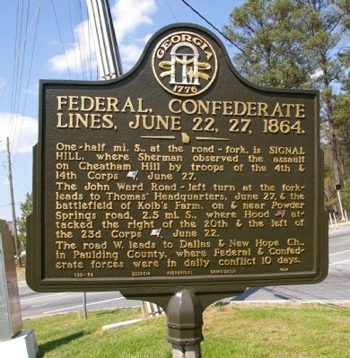 Federal, Confederate Lines, June 22, 27, 1864. Marker image. Click for full size.