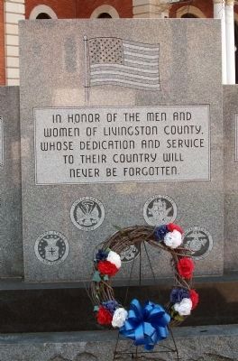 Center Section - - Livingston County War Memorial Marker image. Click for full size.