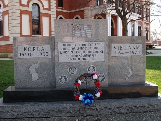 Full View - - Livingston County War Memorial Marker image. Click for full size.