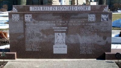 Shelby County Korean Conflict / Vietnam War Memorial. Click for full size. Shelby County Korean Conflict / Vietnam War Memorial image. Click for full size.