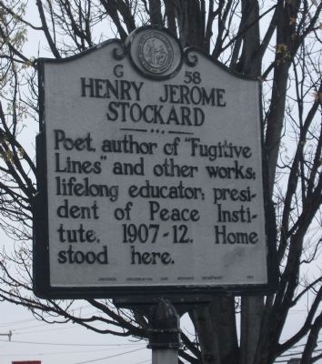 Henry Jerome Stockard Marker. Click for full size. Henry Jerome Stockard Marker image. Click for full size.