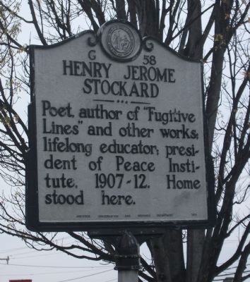 Henry Jerome Stockard Marker image. Click for full size.