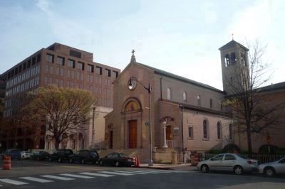 The Holy Rosary Catholic Church and the Casa Italiana Hall and Cultural Center (left) image. Click for full size.