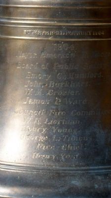 Sidney Fire Bell Names image. Click for full size.