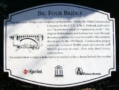 Big Four Bridge Marker. Click for full size. Big Four Bridge Marker image. Click for full size.