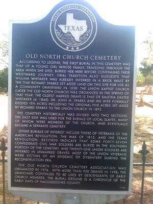 Old North Church Cemetery Marker image. Click for full size.