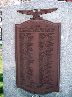 W. W. I War Memorial - Livingston County Illinois Marker. Click for full size. W. W. I War Memorial - Livingston County Illinois Marker image. Click for full size.
