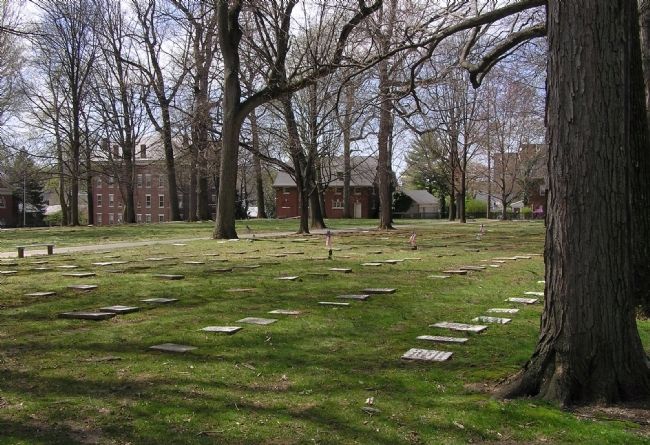 Looking across the Moravian Cemetery (1742). Click for full size. Looking across the Moravian Cemetery (1742) image. Click for full size.