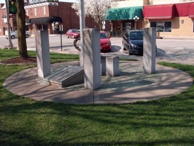 Looking South/West - - W. W. II War Memorial - Livingston County Illinois Marker. Click for full size. Looking South/West - - W. W. II War Memorial - Livingston County Illinois Marker image. Click for full size.