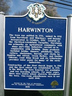 Harwinton Marker image. Click for full size.