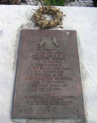 The Unknown Soldier Plaque. Click for full size. The Unknown Soldier Plaque image. Click for full size.