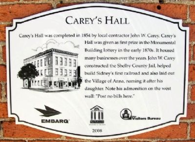 Carey's Hall Marker. Click for full size. Carey's Hall Marker image. Click for full size.