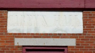 Carey's Hall Name Marker. Click for full size. Carey's Hall Name Marker image. Click for full size.