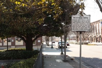 Site of Wayside Hospital Marker seen along Gervais Street (US 1) image. Click for full size.