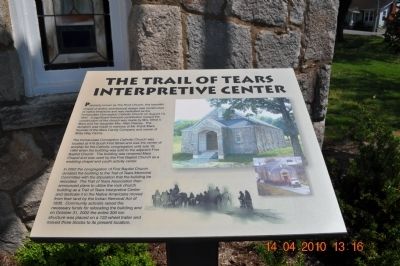 The Trail of Tears Interpretive Center Marker image. Click for full size.
