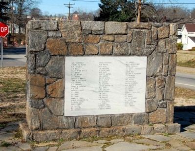 World War Veterans Monument -<br>East Inscription image. Click for full size.