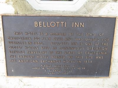 Bellotti Inn Marker. Click for full size. Bellotti Inn Marker image. Click for full size.