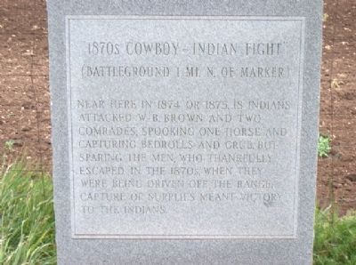 1870s Cowboy-Indian Fight Marker image. Click for full size.
