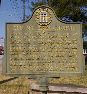 Old Mt. Zion Church Marker image. Click for full size.