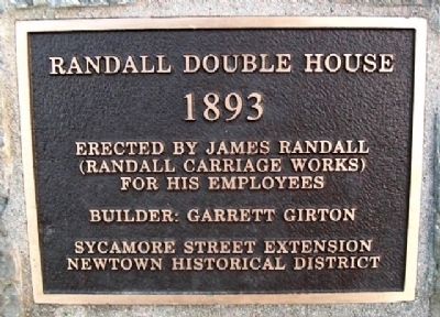 Randall Double House Marker. Click for full size. Randall Double House Marker image. Click for full size.