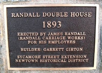 Randall Double House Marker image. Click for full size.