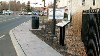 William Penn's New Town Marker. Click for full size. William Penn's New Town Marker image. Click for full size.