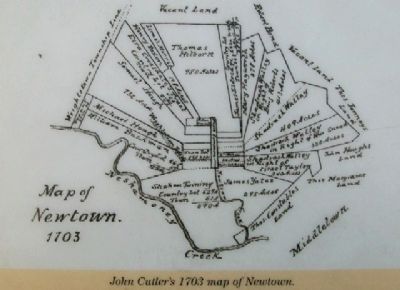 1703 Map of Newtown on Marker image. Click for full size.