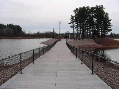 Causeway to the Memorial Island. Click for full size. Causeway to the Memorial Island image. Click for full size.