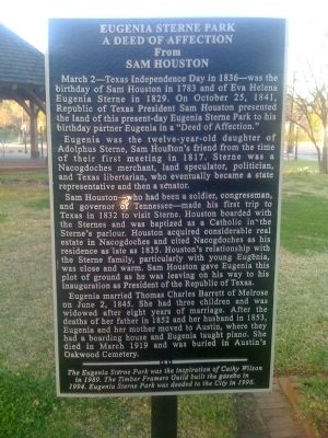 Eugenia Sterne Park Marker image. Click for full size.