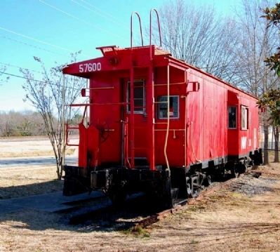 Central Caboose -<br>Located East of the Marker<br>Intersection of West Main and Church Streets image. Click for full size.